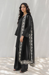 Embroidered Chiffon Dupatta  CHD-5-206A